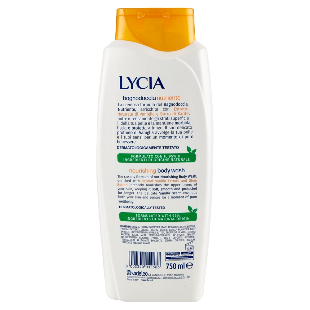 Lycia bagnodoccia nutriente Burro di Katitè e Vaniglia 750 ml